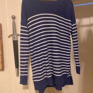 Long striped sweater
